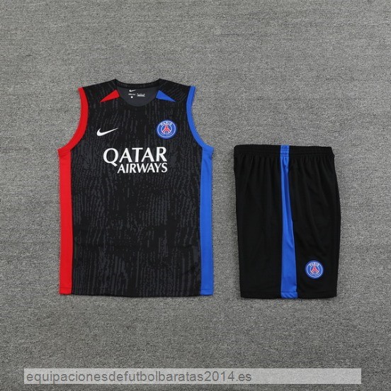 Nuevo Entrenamiento Sin Mangas Conjunto Completo Paris Saint Germain 23/24 Gris Rojo Azul Baratas